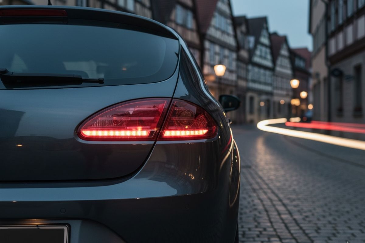 angeschaltene Rücklichter an Seat